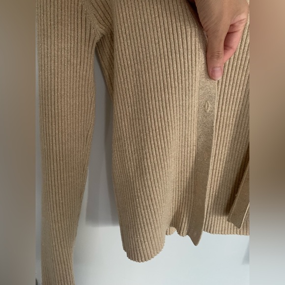 NY&CO Women’s Gold and Shimmer Cardigan (Size: M) - Picture 4 of 6